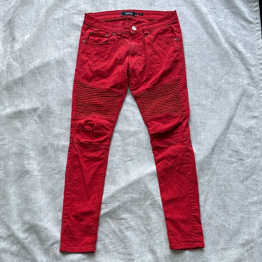 Spark’s Vibrant Red Men's Skinny Jeans 30/32